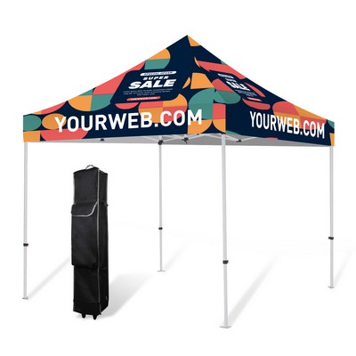 10' Premium Hex Aluminum Frame w/ Full Color Canopy