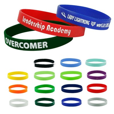Silicone Wristband -- 1/2" Printed